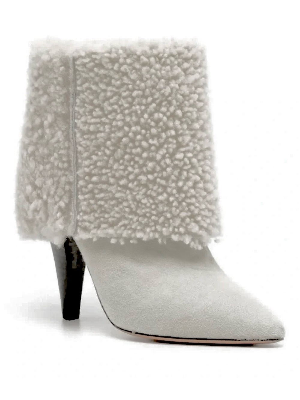 NIB Sz 38 (7.5) IRO Grace Grey Shearling 90mm Ankle Boots ($1005)
